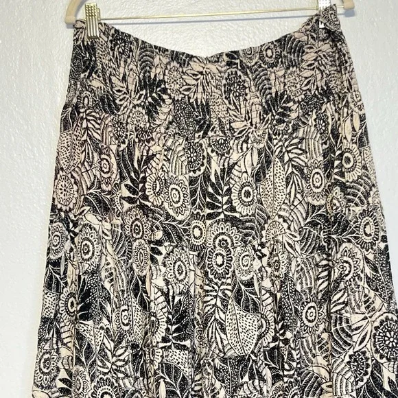 ANGIE Tropical Floral Maxi Skirt Boho Tiered Festival Womens 1X Pull On - Picture 8 of 13